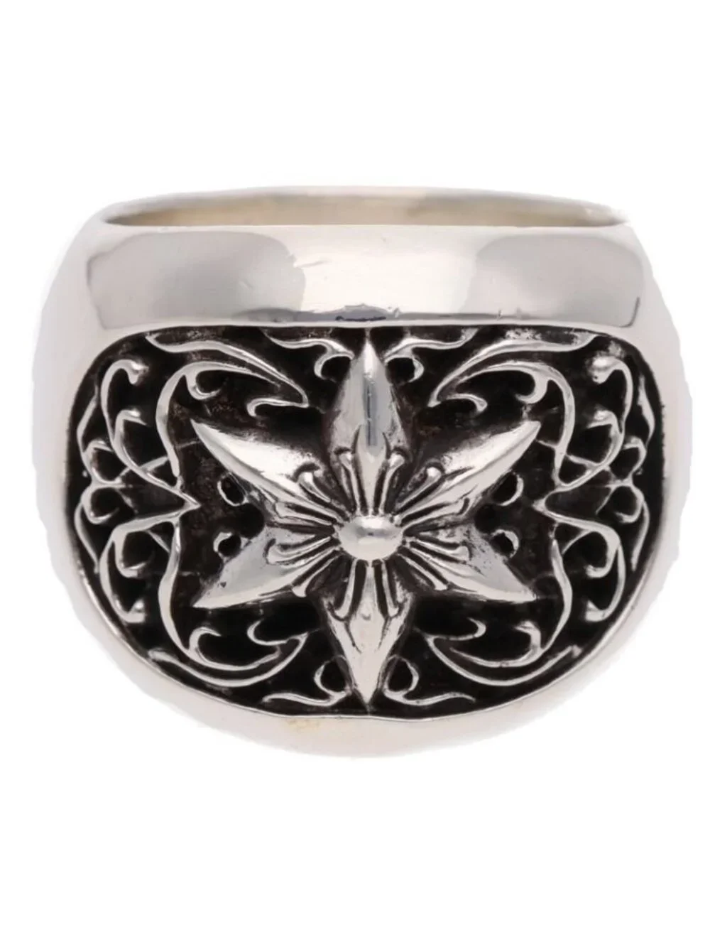 Chrome Hearts Clssc Oval Star Classic Silver Ring